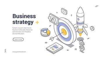 Effective business strategy illustration showcasing innovative concepts and tools for success vector