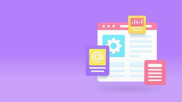 Business workflow analyzing statistic project research banner copy space illustration vector