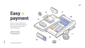 Easy payment solution with modern technology for seamless transactions vector