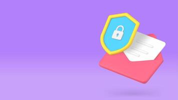 Message security email safe service antivirus system banner copy space illustration vector
