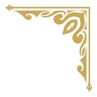 Elegant Vintage Corner with Abstract Calligraphic Ornament Design. vector