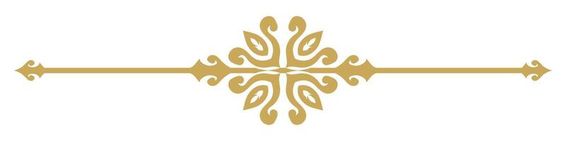 Antique Vintage Divider with Abstract Border and Ornamental Design. vector