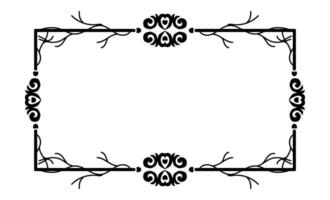 Vintage Ornamental Frame with Elegant Calligraphic Border. vector