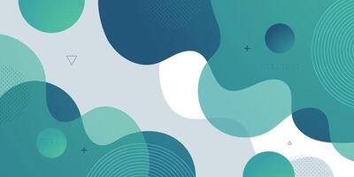 Abstract 3D colorful fluid wave green background. Bright and modern liquid banner background with simple pattern. vector