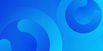 Abstract 3D overlap circle blue background. Colorful bright concept design simple pattern. vector