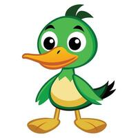 Funny Duck Character Art vector