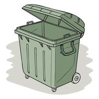 Minimalist Garbage Can Icon vector