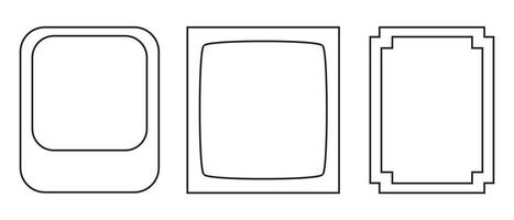 Different frames line for element, photograph, post and illustration vector