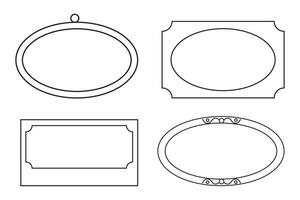 Different photo frames line for element, photograph, post and illustration vector