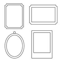 Different mirror or frames line for element, photograph, post and illustration vector