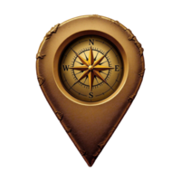 vintage map location icon with a weathered png