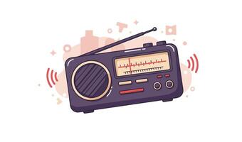 World Radio Day Adorable Vintage Radio Art for Broadcasting Event vector