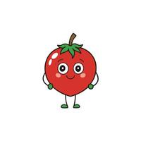 Tomato mascot cartoon character illustration vector