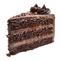 Delicious Chocolate Fudge Cake Slice with Chocolate Ganache and Sprinkles png