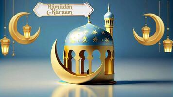3d ramadan kareem illustration video