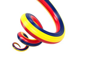 3d Flag of Chad 3d Spiral Glossy Ribbon Flag Of Chad. 3d Illustration png