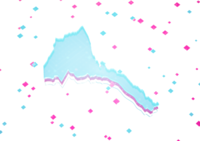 Illuminated Eritrea Data Map Neon Blue Light On Seamless Pattern 3D Illustration png