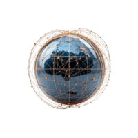 Global Network Connection. A 3D Render of an Interconnected World png
