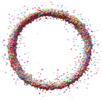 made of colorful confetti on transparent background png