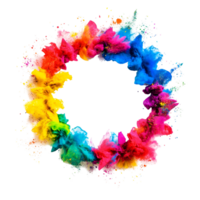 colorful is powder circle on transparent background png