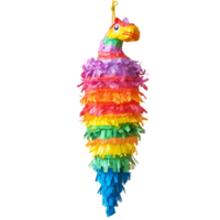 a colorful pinata hanging from a string transparent background png