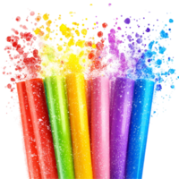 colorful colored pencils on transparent background png