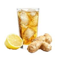 ginger lemonade isolate on transparent background png