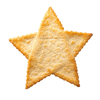 Matzo Star of David shape top view isolate on transparent background png