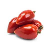 three red tomatoes isolate on transparent background png