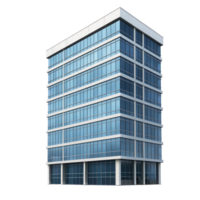 office building with windows on transparent background png