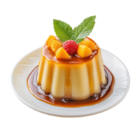 Pudding dessert isolate on transparent background png