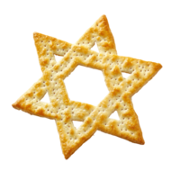 Matzo Star of David shape isolate on transparent background png