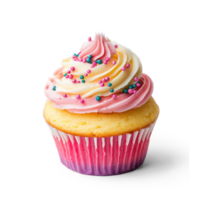 A pink Cupcakes isolate on transparent background png