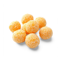 Cheese Balls isolate Top view on transparent background png