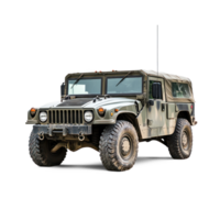 A Humvee Military Jeep military vehicle isolate on transparent background png