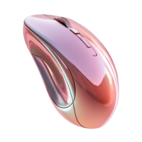 3D Computer Mouse With Shiny Finish On Transparent Background png