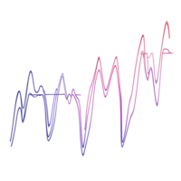 Glowing Heart Shape With Pink And Blue Strokes On Transparent Background png