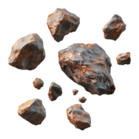 Rough Textured Rock Collection On Transparent Background png