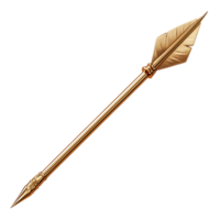 Golden Arrow Shaped Pin Arrow Design On Transparent Background png