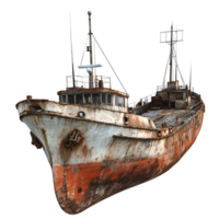 Vintage Weathered Shipwreck on Transparent Background png