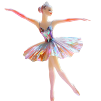 3D Graceful Ballet Dancer Statue On Transparent Background png