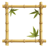 Rustic Wooden Frame With Twisted Rope On Transparent Background png