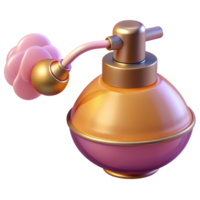 A perfume bottle 3d render isolated on transparent png