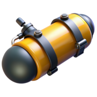A yellow and black object with a black handle png