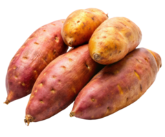 A pile of sweet potatoes on a transparent background png