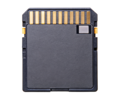 Close-up of a memory card on a transparent background png