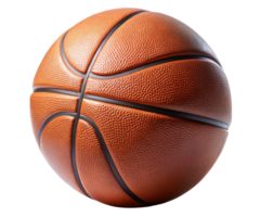 Close-up of a basketball on a transparent background png
