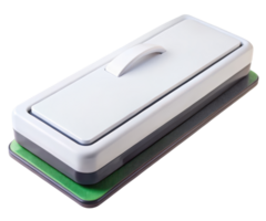 White Rectangular Plastic Container with Handle on a transparent background png