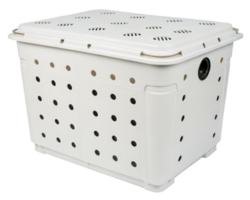 White plastic storage container on a transparent background png