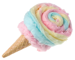 Ice cream cone with swirl on a transparent background png